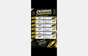 Calendrier des Seniors Féminines