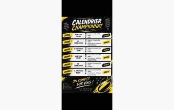Calendrier des Seniors Féminines